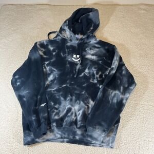 Sleep When You're Dead Tie Dye Hoodie Unisex L Blue White
